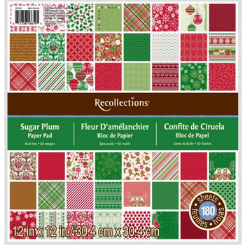 Paper Pad 30x30 Recollections Sugar Plum 180 Hojas
